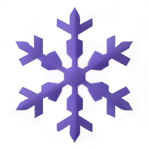 purple snowflake - icon | sticker