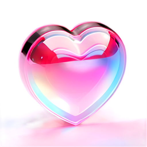 Holographic pink android heart - icon | sticker