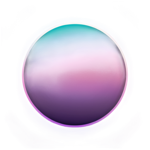lo-fi vibe, circular, sexy gradient, icon, muted tones, pastel, hollow center, sleek, modern - icon | sticker