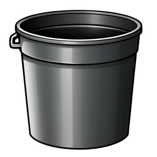 svg, 2-d icon, black-solid icon old bin - icon | sticker