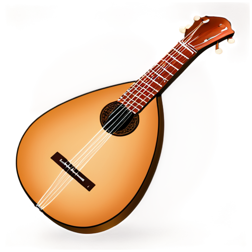 medieval lute icon - icon | sticker