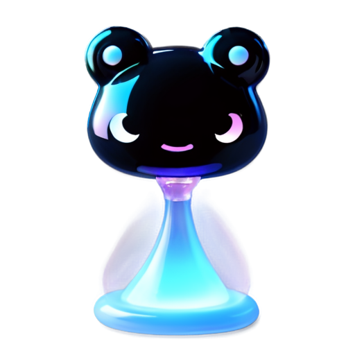 Magic glowing frog with infinity eyes - icon | sticker
