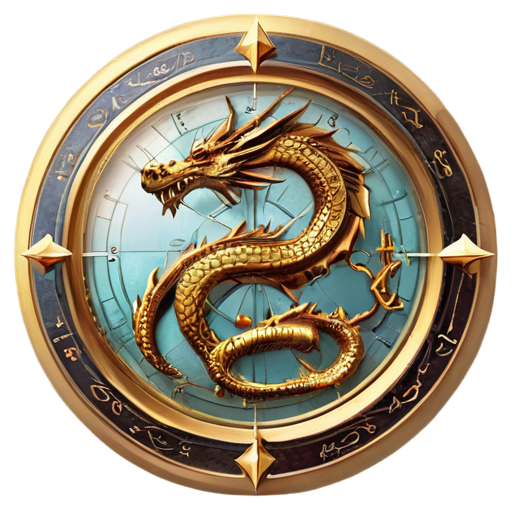 dragon compass icon - icon | sticker