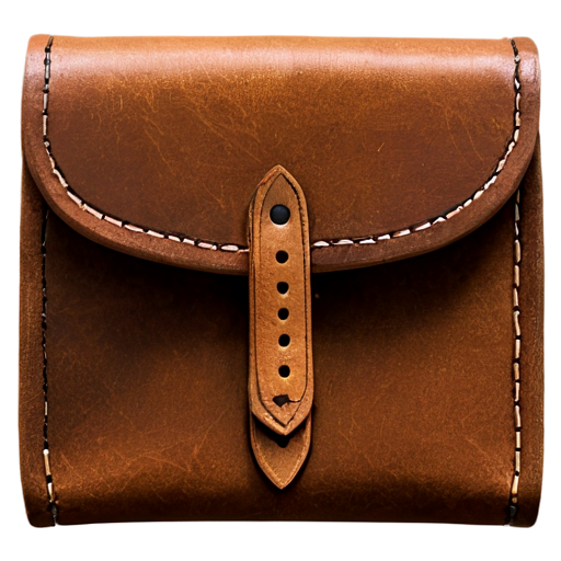 Simple poor medieval leather pouch - icon | sticker