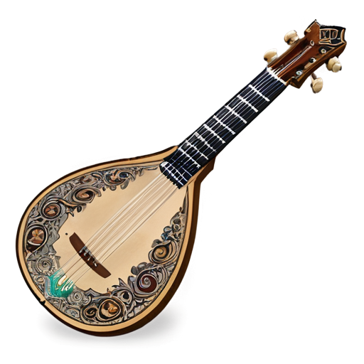 medieval lute - icon | sticker