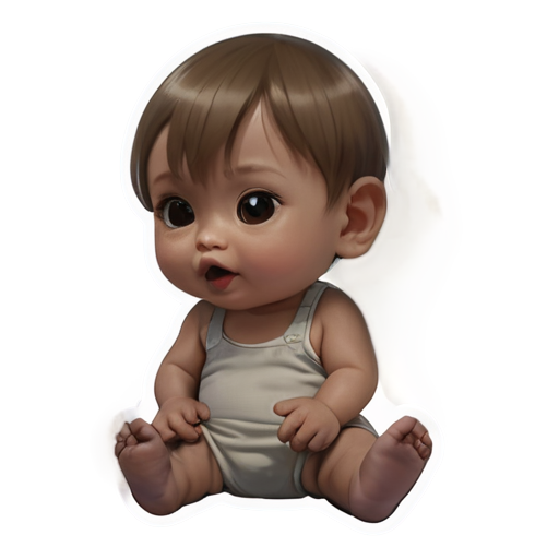 baby rocking icon light beige no background - icon | sticker