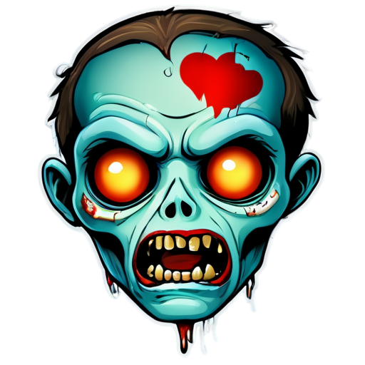 zombie face - icon | sticker