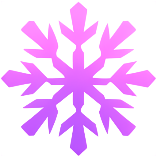 purple snowflake - icon | sticker