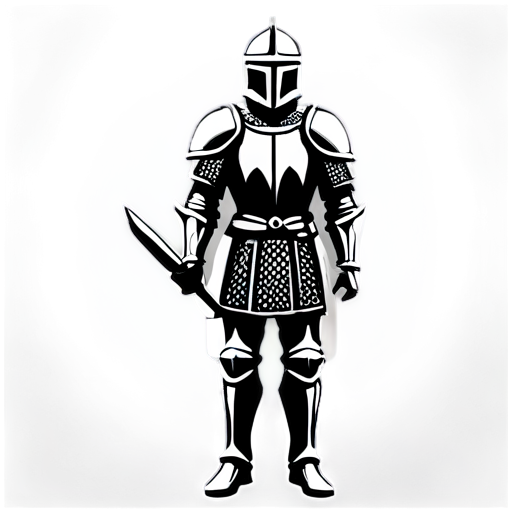 knight holy symbol outline icon - icon | sticker