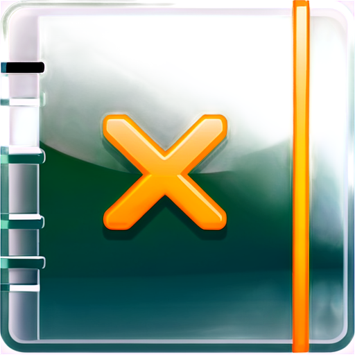 “Create an icon for a software application called 'Translate Tool'. The application reads Excel spreadsheets, processes the data with various formulas and exports new Excel spreadsheets. The icon should combine the following elements: An open book or stack of documents representing the input of Excel files. Gears or formula icons (such as f(x)) to indicate the processing and calculation of the data. An arrow symbolizing the export of new files. Color-wise, the icon could use shades of green to reinforce the association with Excel, combined with shades of blue or orange to represent dynamism and transformation. The design should be modern and clear, with simple but effective imagery that immediately conveys the functionality of the application. The icon should be created on a transparent background so that it can be used in a versatile way on different surfaces - icon | sticker