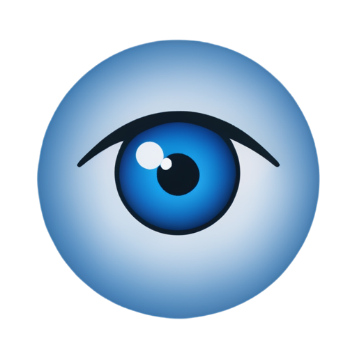 blue simple two eyes - icon | sticker