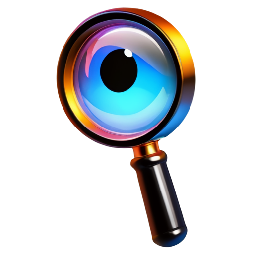 A magnifying glass or an eye to symbolize analysis and discovery. - icon | sticker