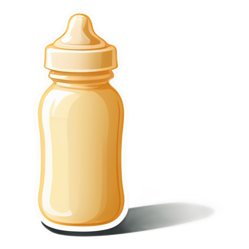 baby bottle icon light beige no background - icon | sticker