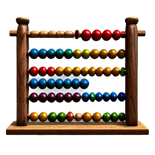 medieval colorful abacus - icon | sticker