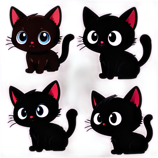 black cat - icon | sticker