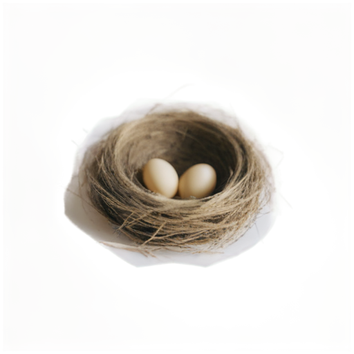 Give me a icon 1 color of a merel in a nest - icon | sticker