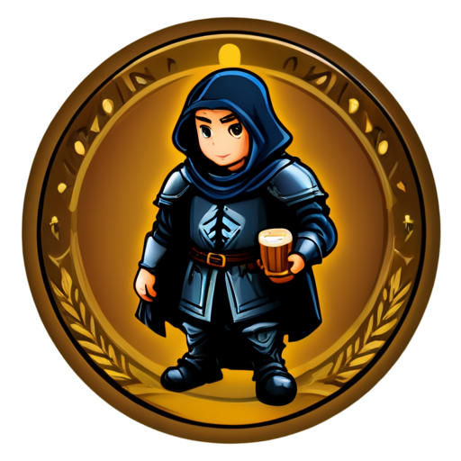 Logo for a medieval tavern - icon | sticker