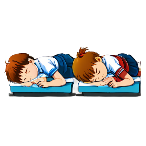 multiple sleeping students at school - icon | sticker