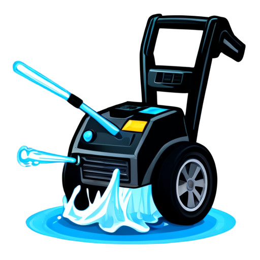 icon of a pressure washer shooting water - icon | sticker