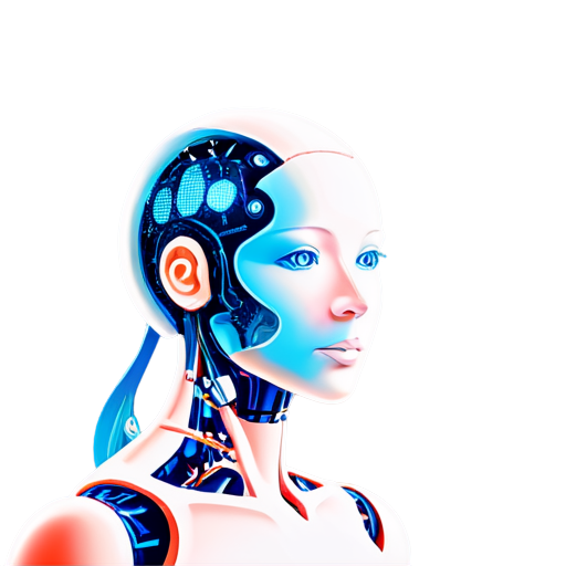 Illustration of AI-powered technologies fostering innovation and competitiveness in various economic sectors, such as manufacturing, healthcare, and finance - icon | sticker