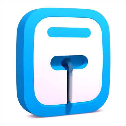 wallbox Charging station electro car, blue, white, sympel - icon | sticker