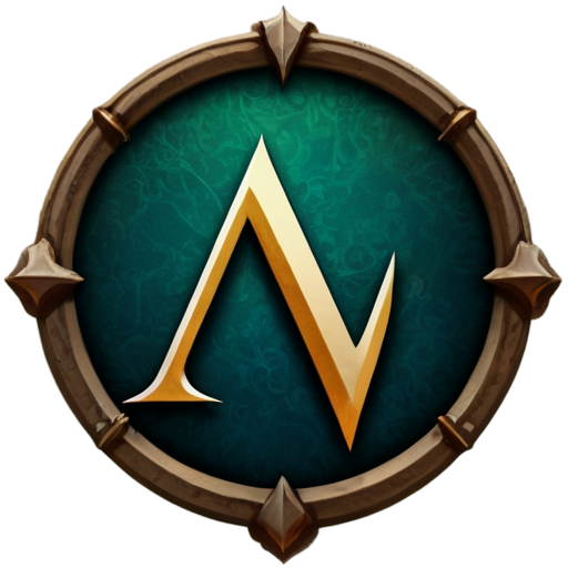 A logo for a fantasy adventuring guild, include a "V" latter - icon | sticker