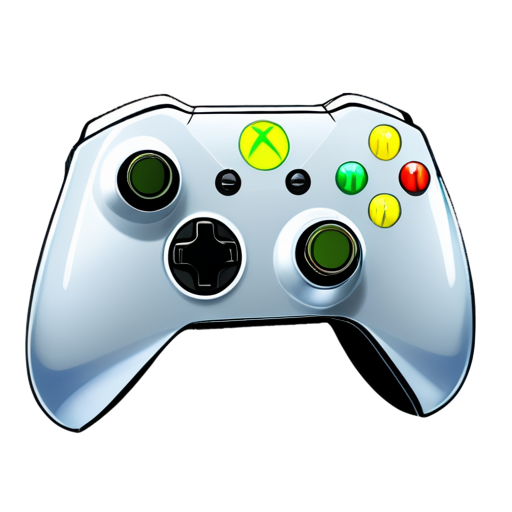 xbox gamepad and spaceship - icon | sticker