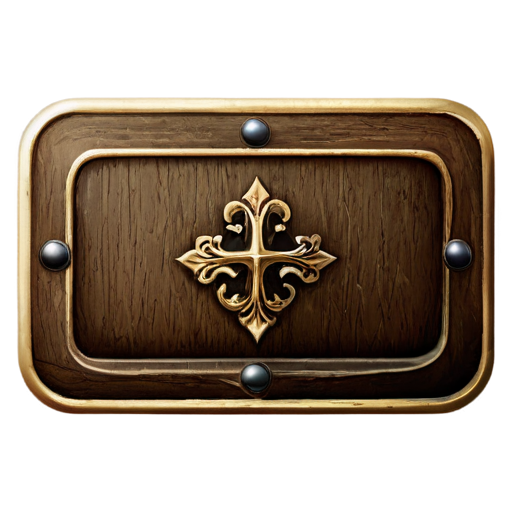 medieval rectangle button - icon | sticker