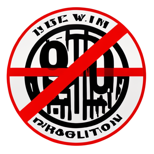 general prohibition sign - icon | sticker