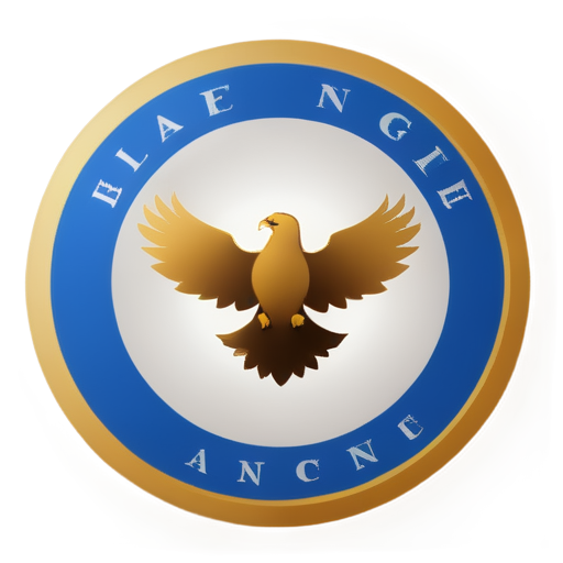 create a logo about eagles nest or alamut iwant a round circle in center and a golden eagle flying - icon | sticker