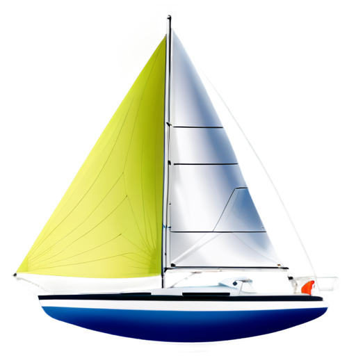 a sail inflated by a tailwind - icon | sticker