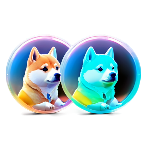 doge coin meme, on white - icon | sticker