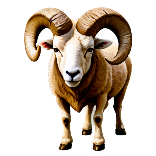 ram with an angry and stupid expression on his face, artstation - icon | sticker