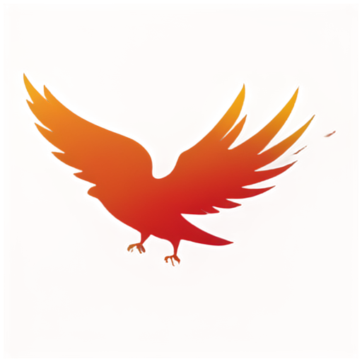 A phoenix-like bird, a one-legged, fiery red bird, symbolizing fire and light, the sacred bird of the Classic of Mountains and Seas - icon | sticker