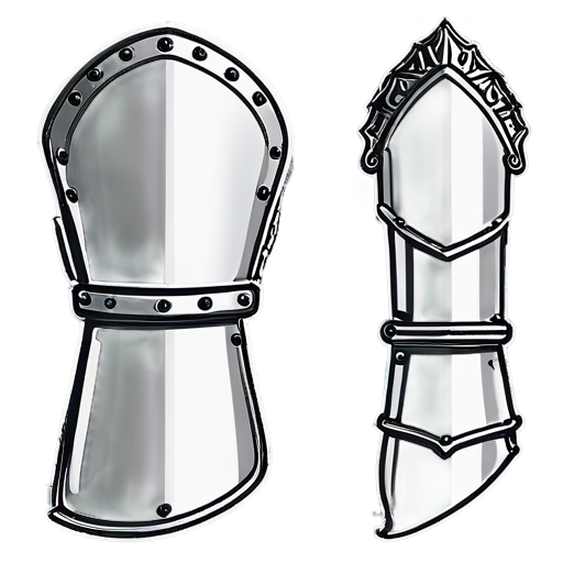 knight hand gauntlets outline icon - icon | sticker