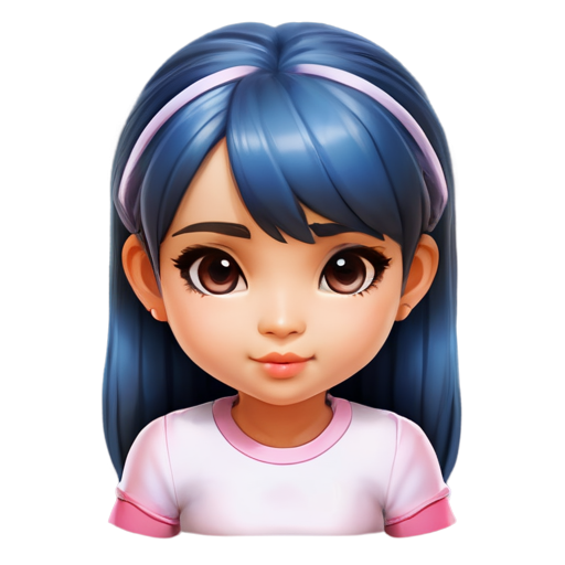 3D cute beauty avatar - icon | sticker