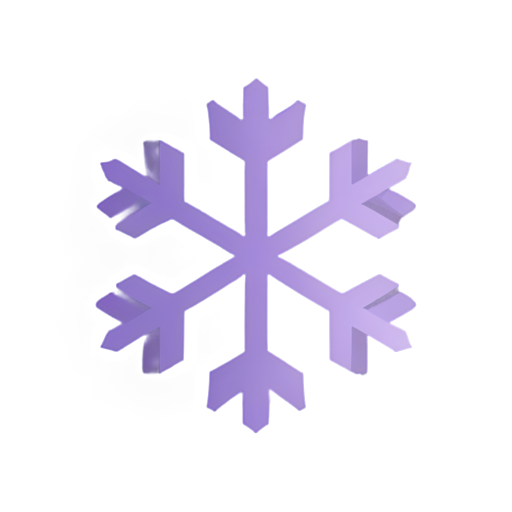 purple snowflake - icon | sticker