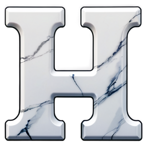 marble white strongly convex h like lambda letter - icon | sticker