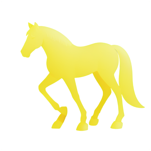 yellow horse toy - icon | sticker