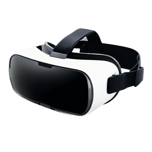 Virtual reality goggles, black and white style - icon | sticker