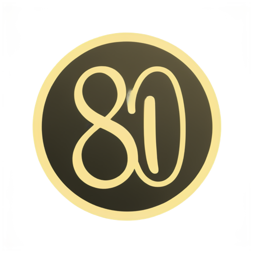 80th Anniversary icon - icon | sticker