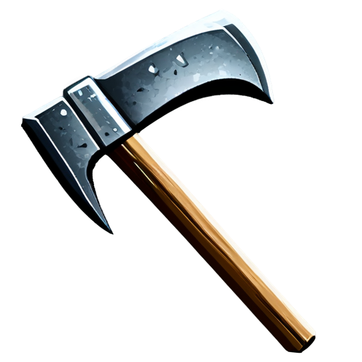 artistic art style pickaxe mining stone - icon | sticker