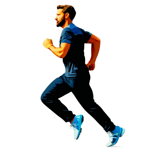 artistic art style man running - icon | sticker