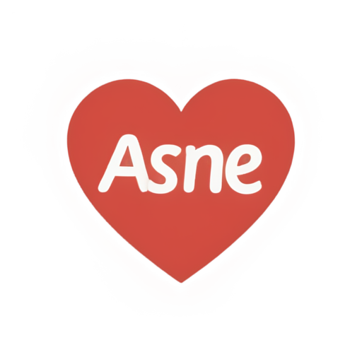 ask me text on a red heart - icon | sticker