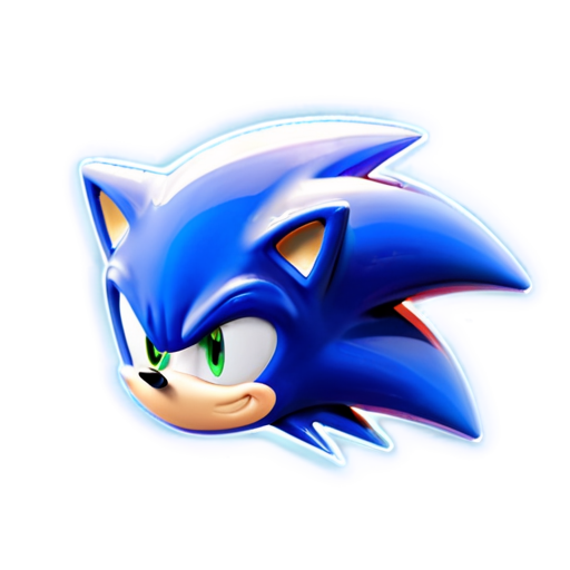 Detail Show of icon: Sonic the hedgehog, head, quills | AI Icon Generator