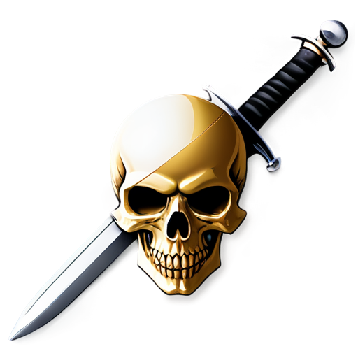 sword piercing skull icon - icon | sticker