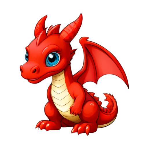 little red dragon - icon | sticker