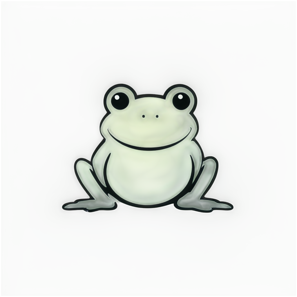 Vector graphic logo of frog, - icon | sticker