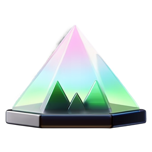 minimalism, mountains, green - icon | sticker