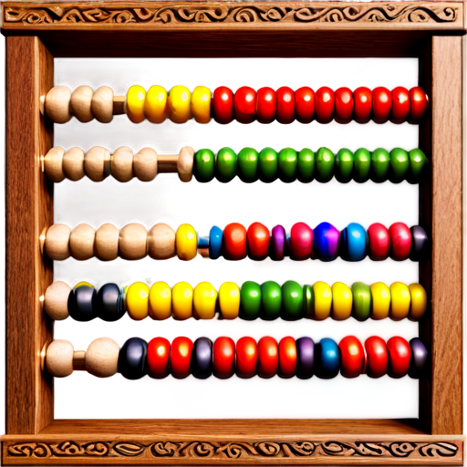 medieval colorful abacus - icon | sticker